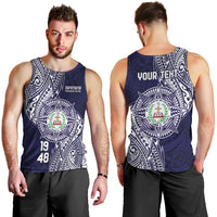 Personalised Tonga Sia'atoutai Theological College Men Tank Top Since 1948 Special Kupesi Pattern LT9 - Polynesian Pride