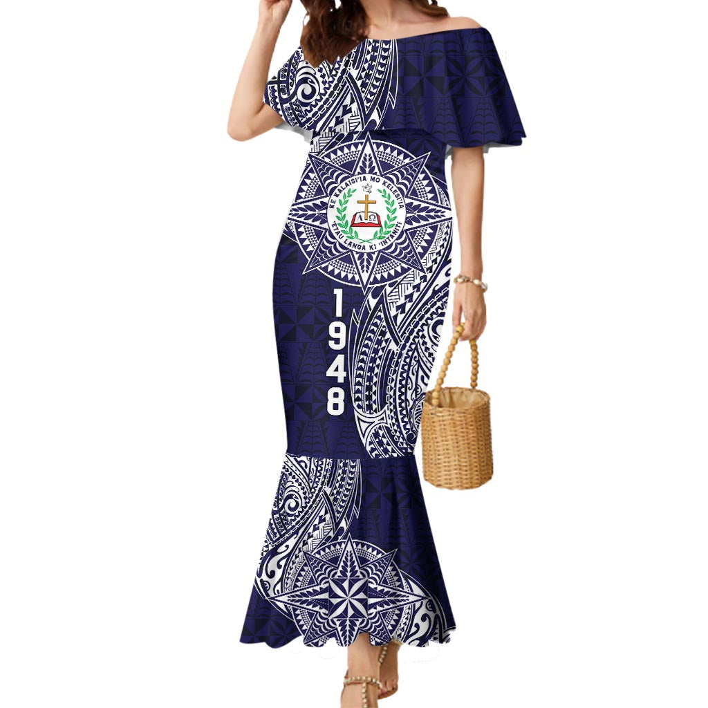 Personalised Tonga Sia'atoutai Theological College Mermaid Dress Since 1948 Special Kupesi Pattern