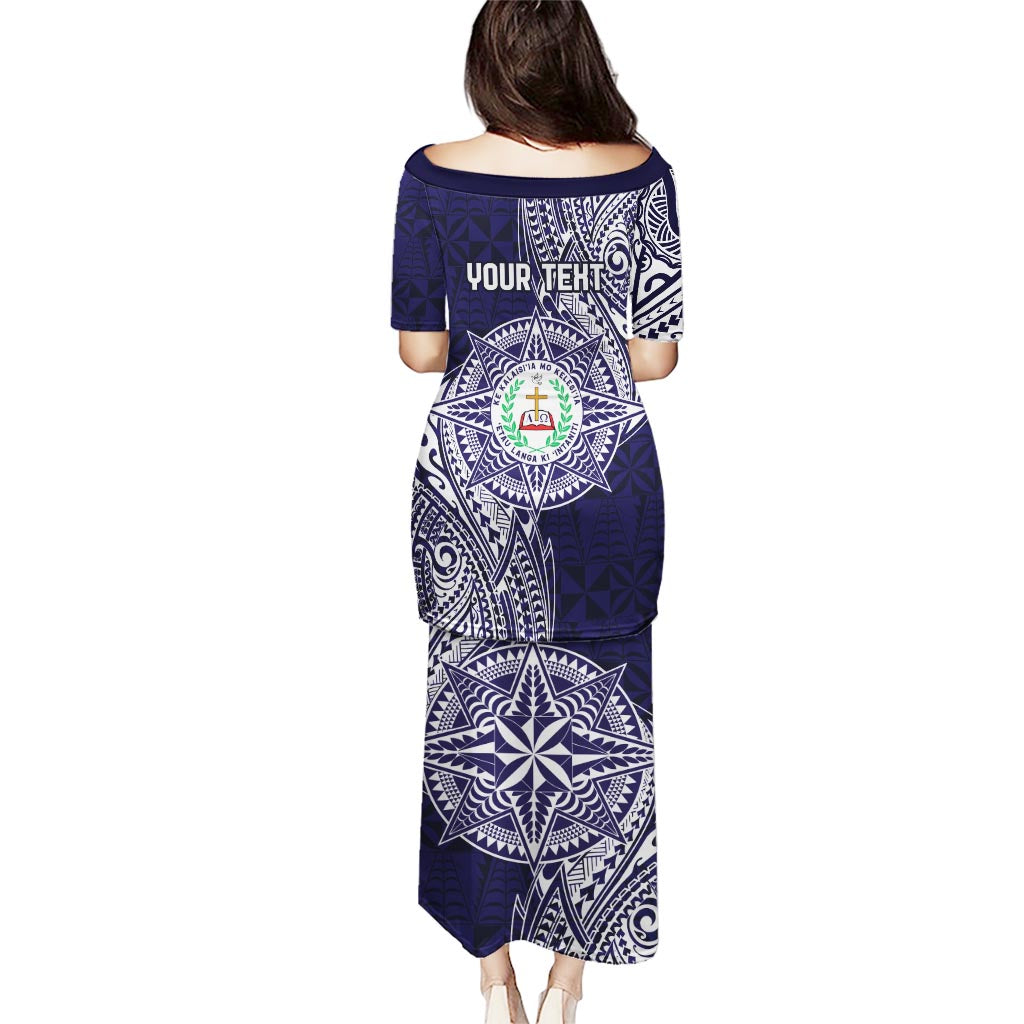 Personalised Tonga Sia'atoutai Theological College Puletasi Since 1948 Special Kupesi Pattern LT9 - Polynesian Pride