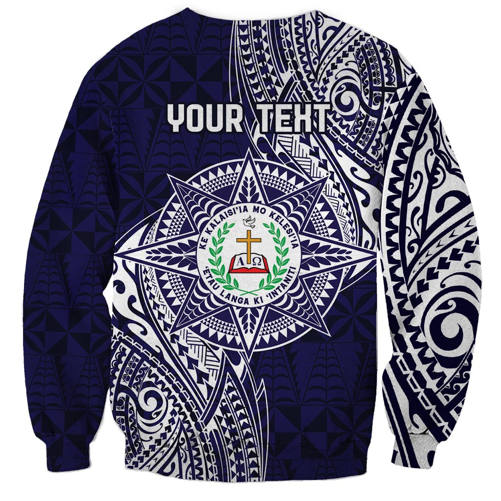 Personalised Tonga Sia'atoutai Theological College Sweatshirt Since 1948 Special Kupesi Pattern LT9 - Polynesian Pride
