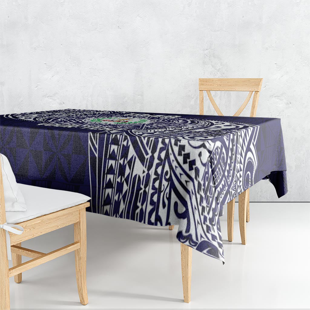 Personalised Tonga Sia'atoutai Theological College Tablecloth Since 1948 Special Kupesi Pattern LT9 - Polynesian Pride
