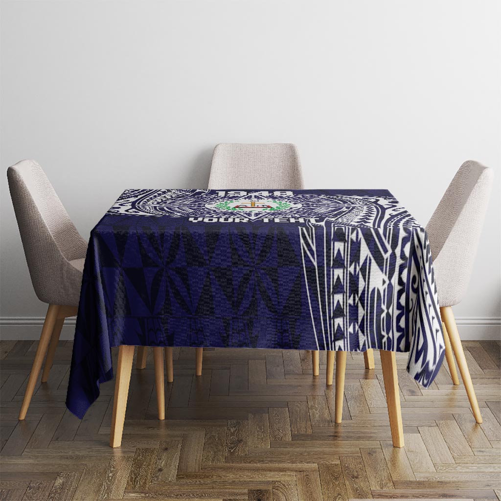 Personalised Tonga Sia'atoutai Theological College Tablecloth Since 1948 Special Kupesi Pattern LT9 - Polynesian Pride