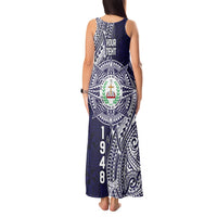 Personalised Tonga Sia'atoutai Theological College Tank Maxi Dress Since 1948 Special Kupesi Pattern LT9 - Polynesian Pride