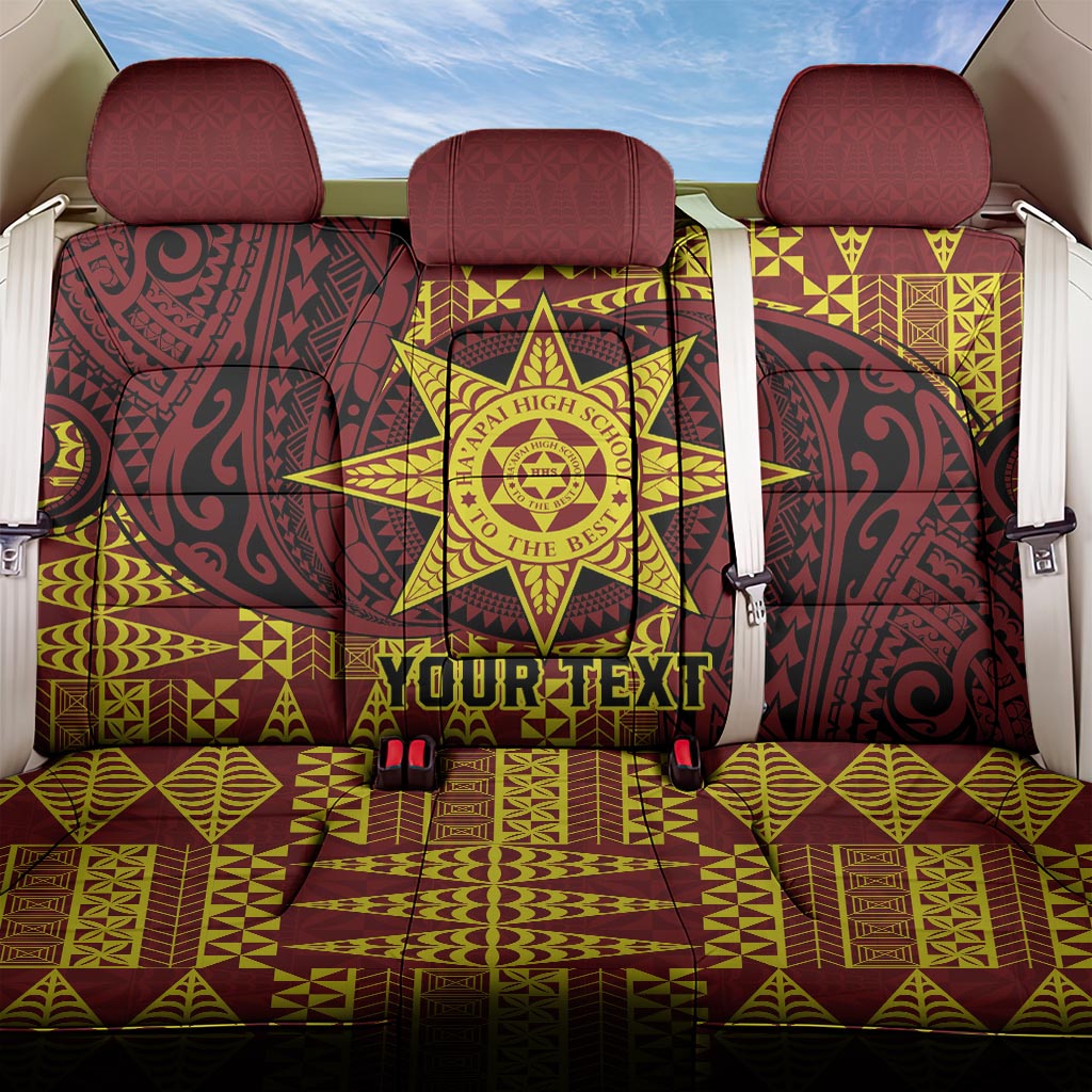 Personalised Tonga Haapai High School Back Car Seat Cover Special Kupesi Pattern