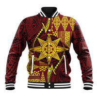 Personalised Tonga Haapai High School Baseball Jacket Special Kupesi Pattern LT9 Unisex Gold - Polynesian Pride