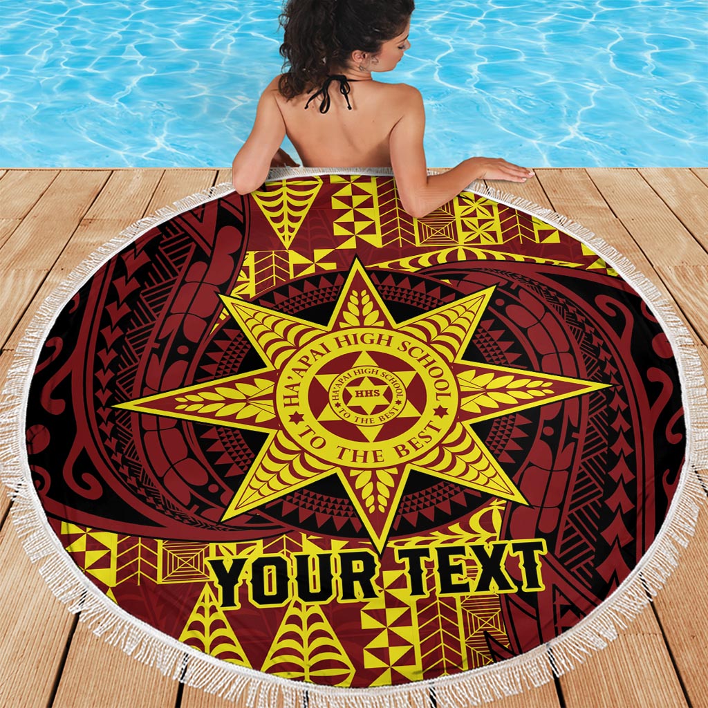Personalised Tonga Haapai High School Beach Blanket Special Kupesi Pattern LT9 - Polynesian Pride