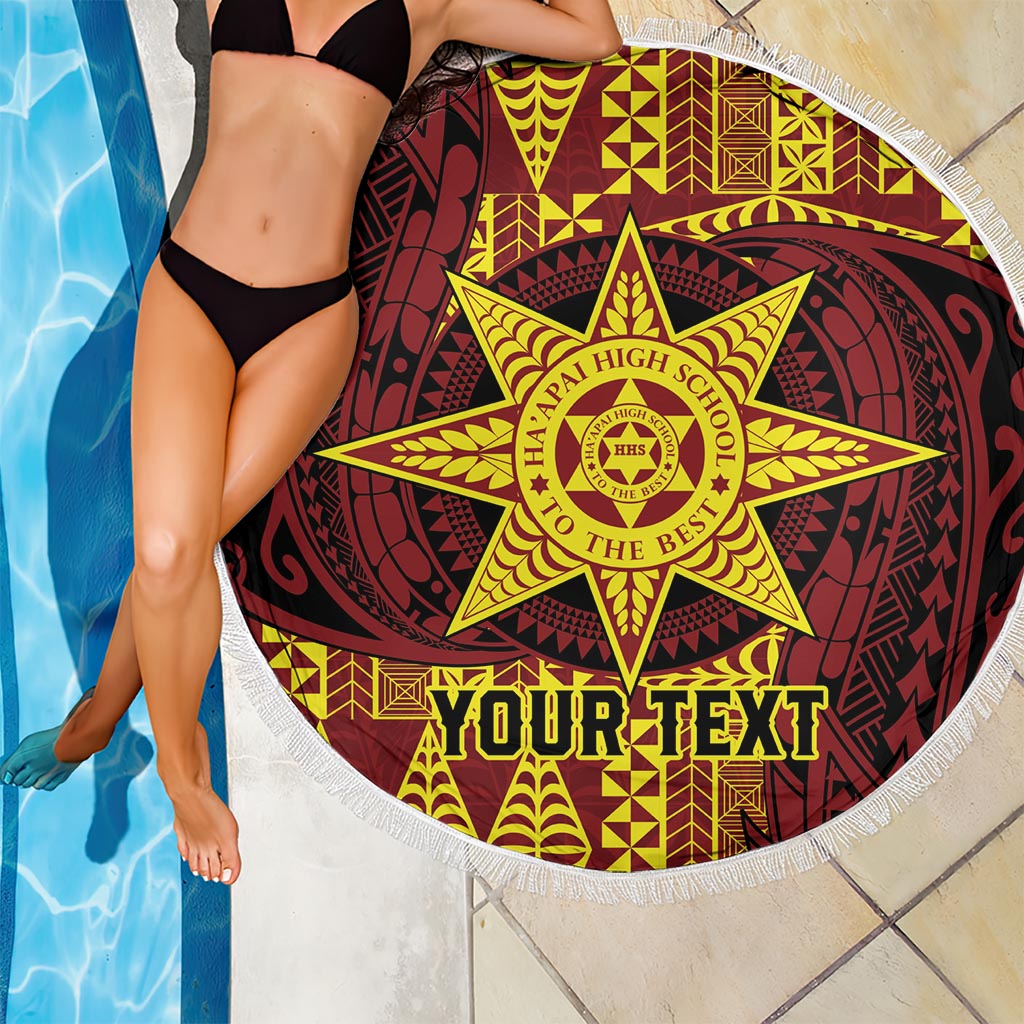 Personalised Tonga Haapai High School Beach Blanket Special Kupesi Pattern LT9 - Polynesian Pride