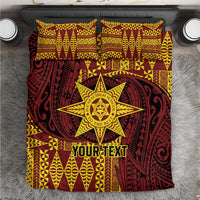 Personalised Tonga Haapai High School Bedding Set Special Kupesi Pattern LT9 Gold - Polynesian Pride