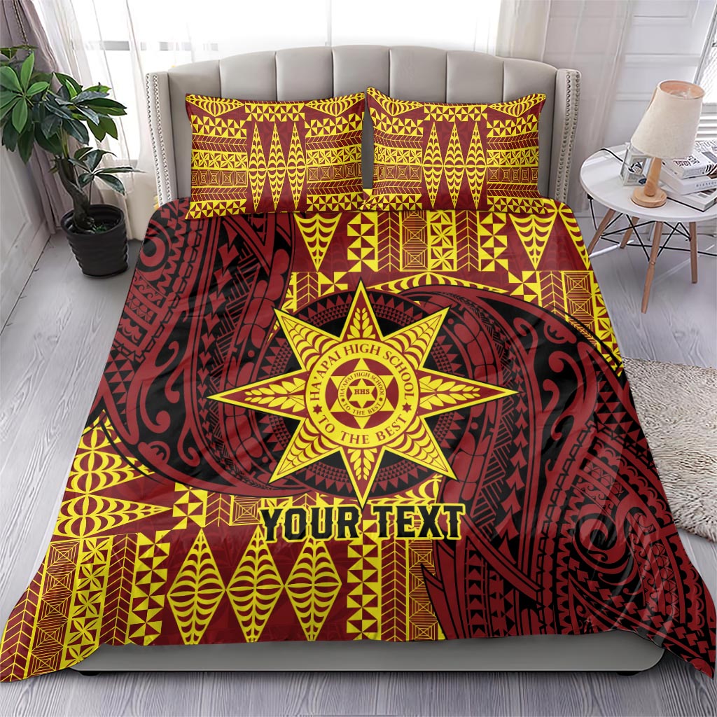 Personalised Tonga Haapai High School Bedding Set Special Kupesi Pattern LT9 - Polynesian Pride
