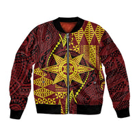Personalised Tonga Haapai High School Bomber Jacket Special Kupesi Pattern LT9 Unisex Gold - Polynesian Pride