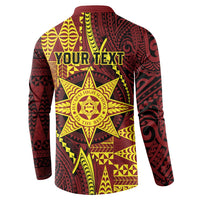 Personalised Tonga Haapai High School Button Sweatshirt Special Kupesi Pattern LT9 - Polynesian Pride