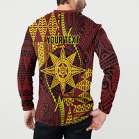 Personalised Tonga Haapai High School Button Sweatshirt Special Kupesi Pattern LT9 - Polynesian Pride