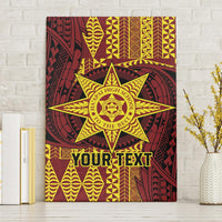 Personalised Tonga Haapai High School Canvas Wall Art Special Kupesi Pattern LT9 Without Frame Gold - Polynesian Pride