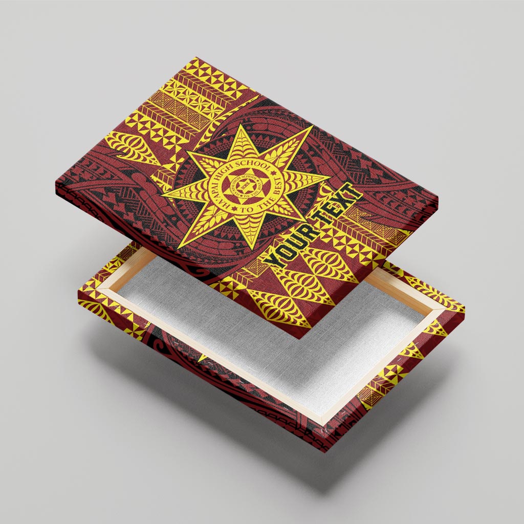 Personalised Tonga Haapai High School Canvas Wall Art Special Kupesi Pattern LT9 - Polynesian Pride