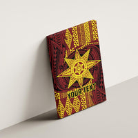 Personalised Tonga Haapai High School Canvas Wall Art Special Kupesi Pattern LT9 - Polynesian Pride
