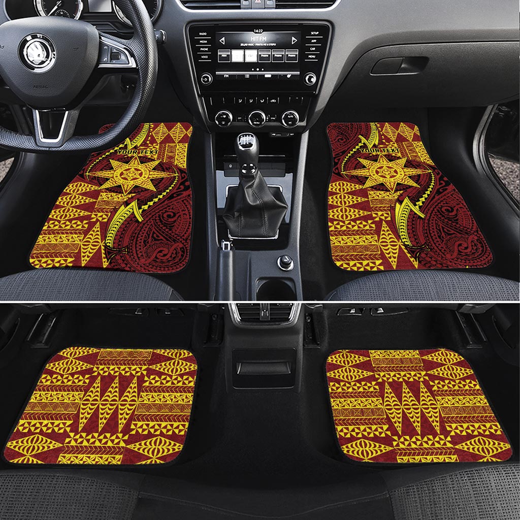 Personalised Tonga Haapai High School Car Mats Special Kupesi Pattern