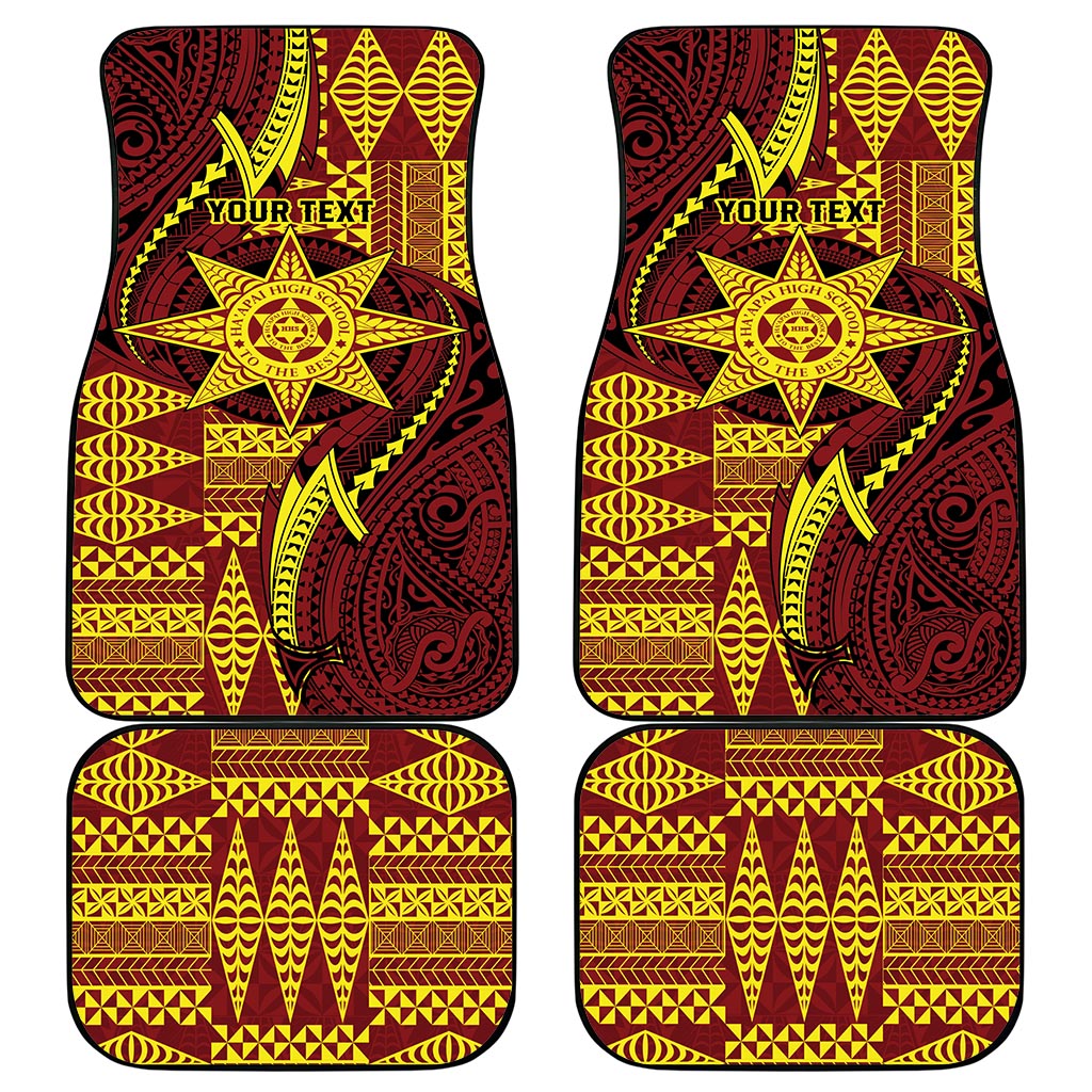 Personalised Tonga Haapai High School Car Mats Special Kupesi Pattern LT9 - Polynesian Pride