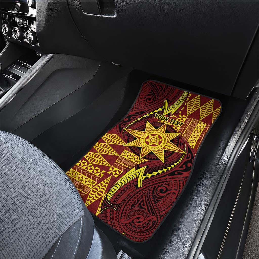 Personalised Tonga Haapai High School Car Mats Special Kupesi Pattern LT9 - Polynesian Pride