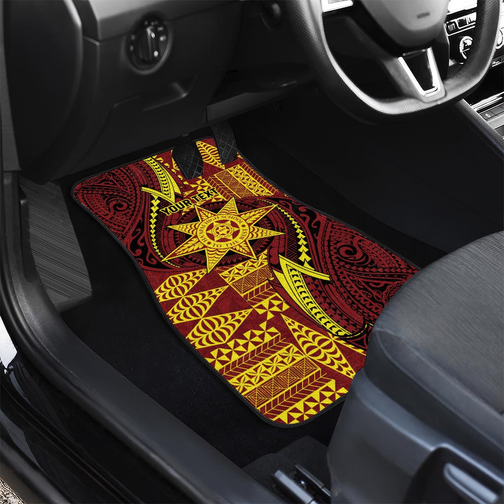Personalised Tonga Haapai High School Car Mats Special Kupesi Pattern LT9 - Polynesian Pride