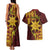 Personalised Tonga Haapai High School Couples Matching Tank Maxi Dress and Hawaiian Shirt Special Kupesi Pattern