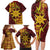 Personalised Tonga Haapai High School Family Matching Long Sleeve Bodycon Dress and Hawaiian Shirt Special Kupesi Pattern