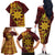 Personalised Tonga Haapai High School Family Matching Off The Shoulder Long Sleeve Dress and Hawaiian Shirt Special Kupesi Pattern