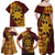 Personalised Tonga Haapai High School Family Matching Off Shoulder Maxi Dress and Hawaiian Shirt Special Kupesi Pattern