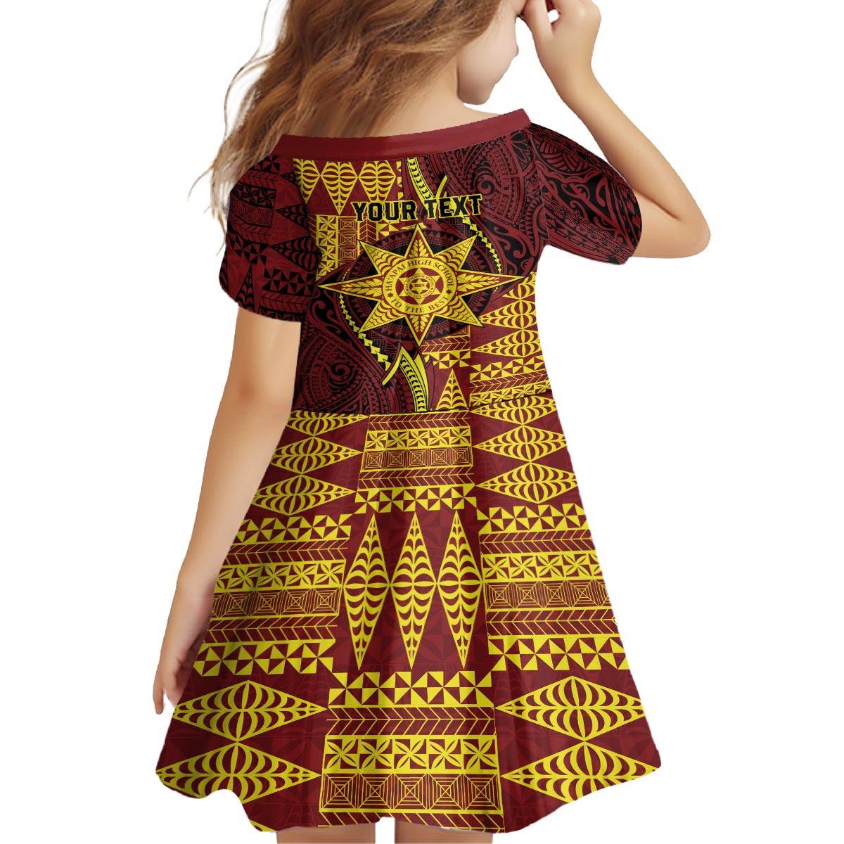 Personalised Tonga Haapai High School Family Matching Puletasi and Hawaiian Shirt Special Kupesi Pattern LT9 - Polynesian Pride