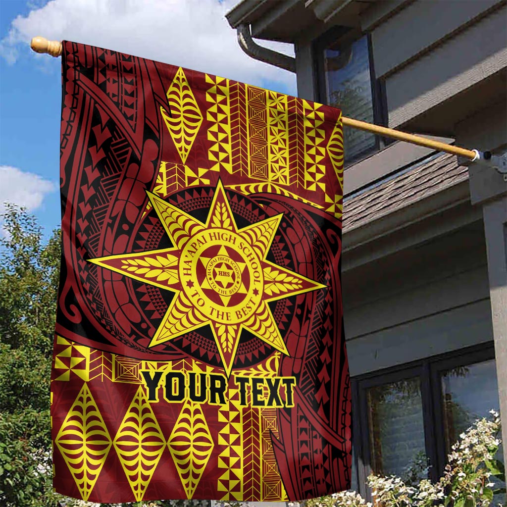 Personalised Tonga Haapai High School Garden Flag Special Kupesi Pattern LT9 - Polynesian Pride