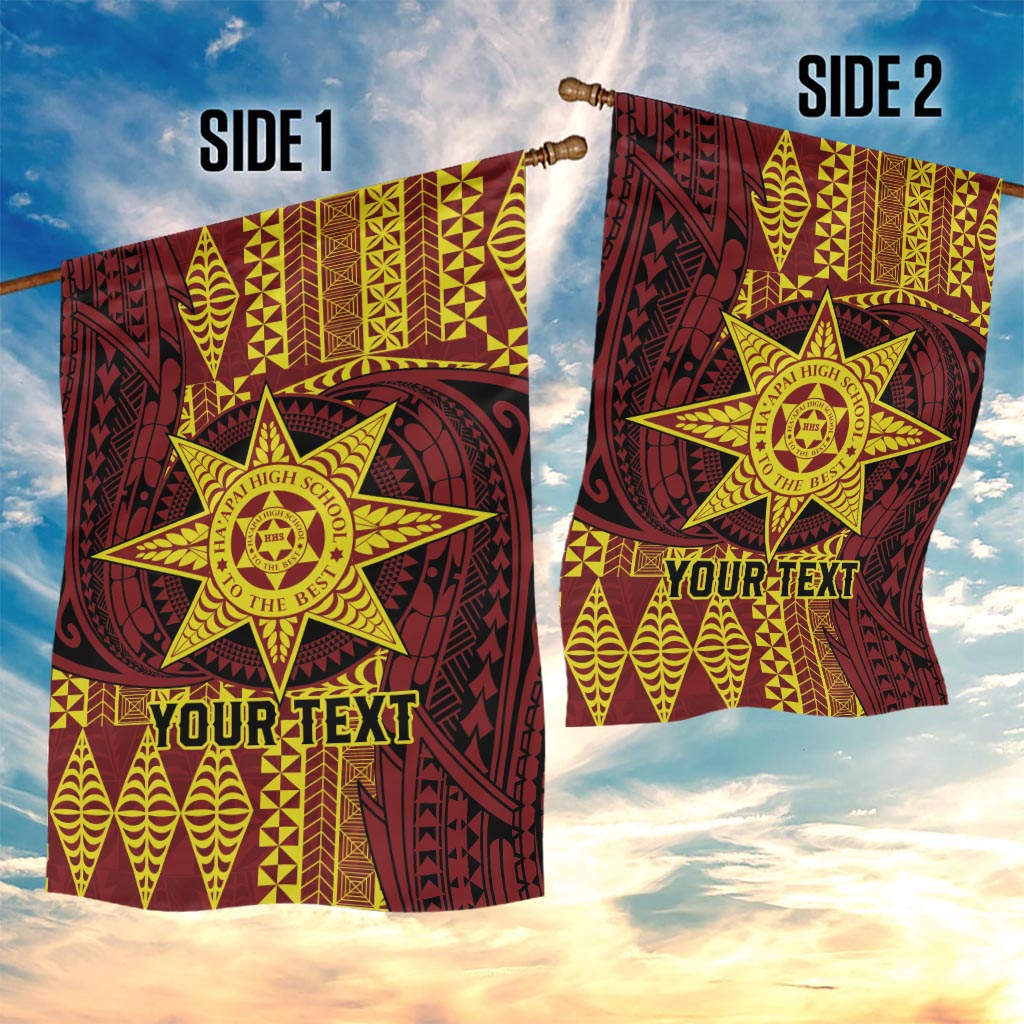 Personalised Tonga Haapai High School Garden Flag Special Kupesi Pattern LT9 - Polynesian Pride