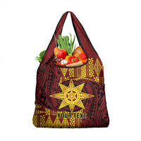 Personalised Tonga Haapai High School Grocery Bag Special Kupesi Pattern LT9 1-pack One Size Gold - Polynesian Pride