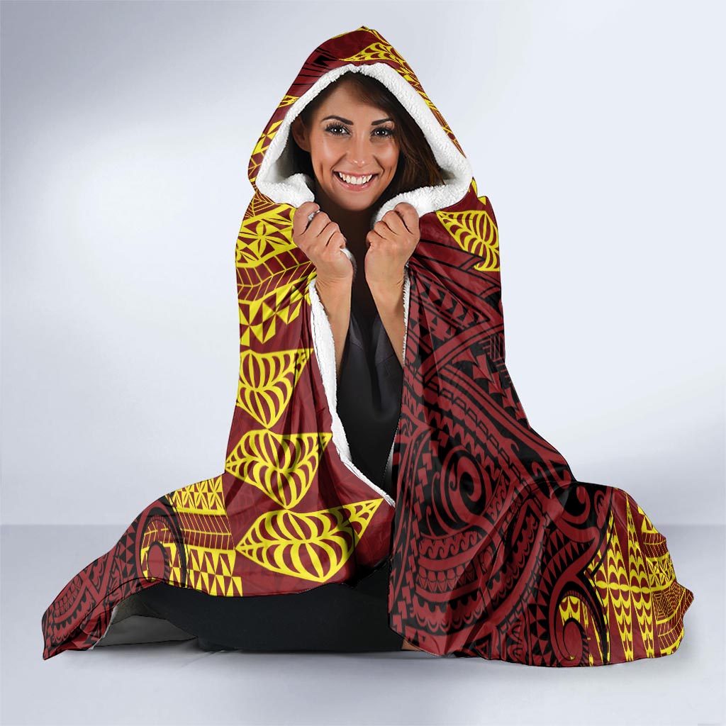 Personalised Tonga Haapai High School Hooded Blanket Special Kupesi Pattern LT9 - Polynesian Pride