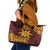 Personalised Tonga Haapai High School Leather Tote Bag Special Kupesi Pattern