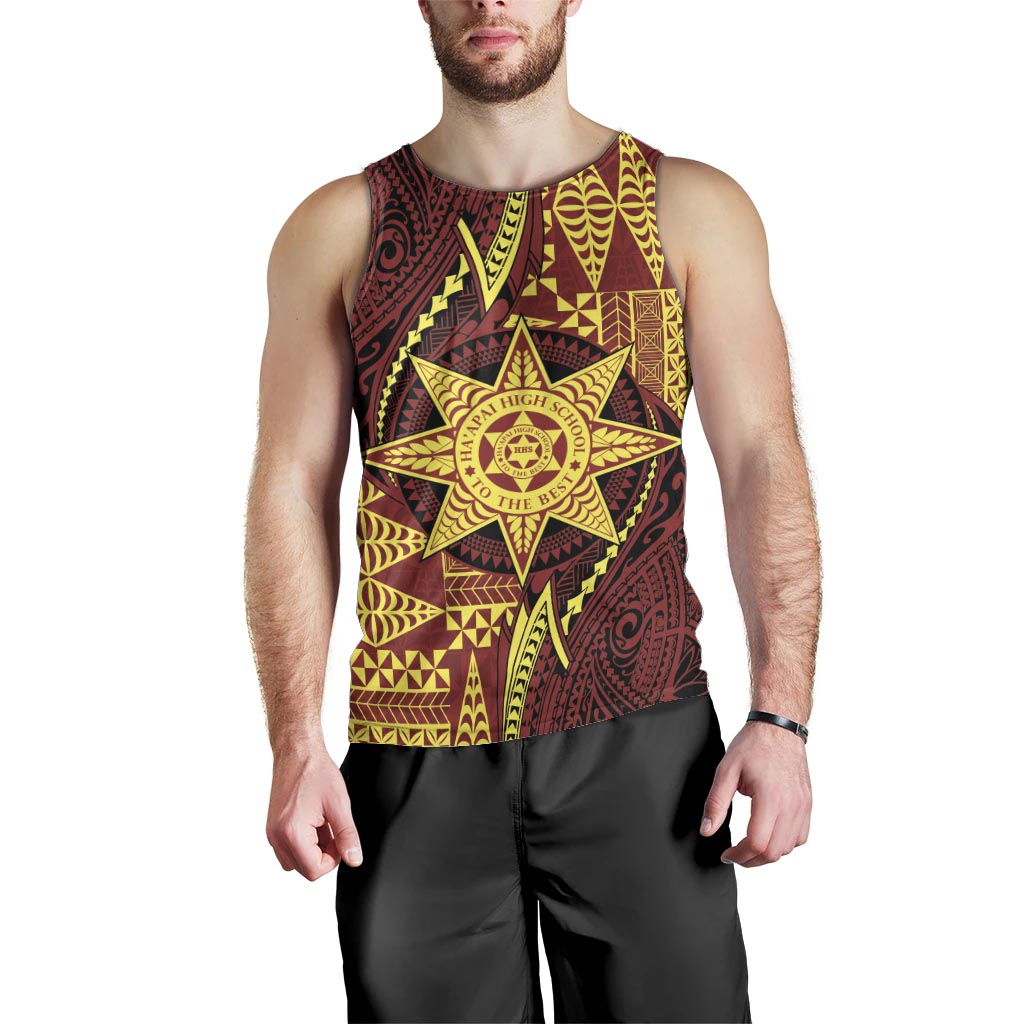 Personalised Tonga Haapai High School Men Tank Top Special Kupesi Pattern LT9 - Polynesian Pride
