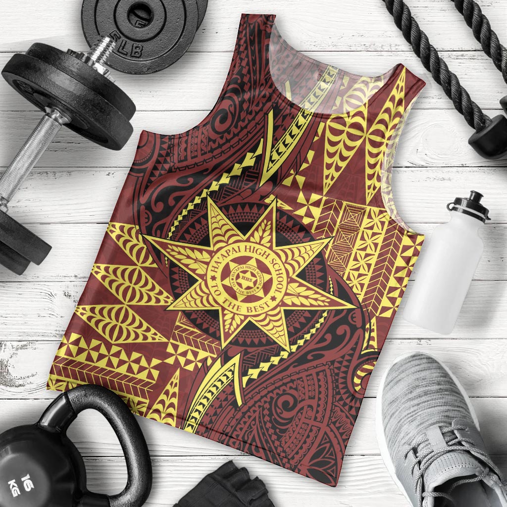 Personalised Tonga Haapai High School Men Tank Top Special Kupesi Pattern LT9 - Polynesian Pride