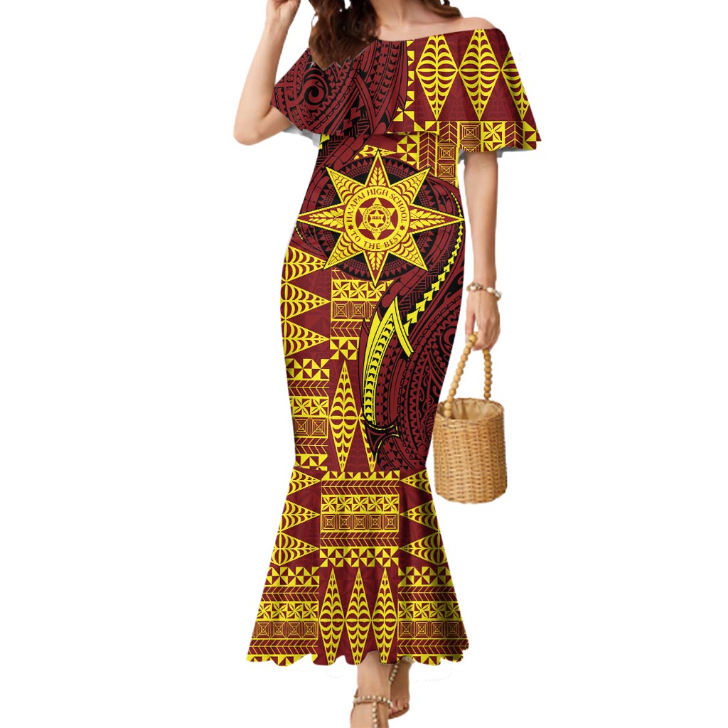 Personalised Tonga Haapai High School Mermaid Dress Special Kupesi Pattern