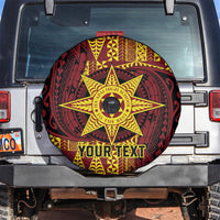 Personalised Tonga Haapai High School Spare Tire Cover Special Kupesi Pattern LT9 Gold - Polynesian Pride