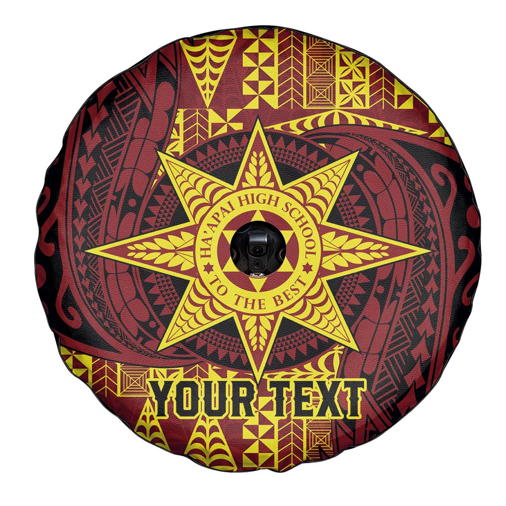 Personalised Tonga Haapai High School Spare Tire Cover Special Kupesi Pattern LT9 - Polynesian Pride