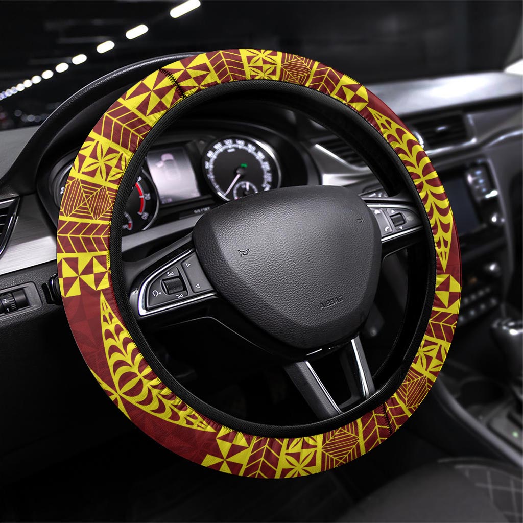 Tonga Haapai High School Steering Wheel Cover Special Kupesi Pattern