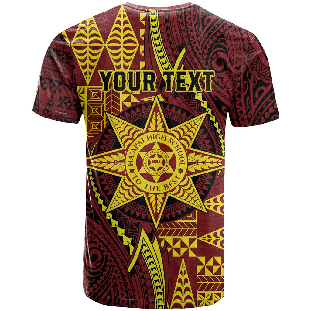 Personalised Tonga Haapai High School T Shirt Special Kupesi Pattern LT9 - Polynesian Pride