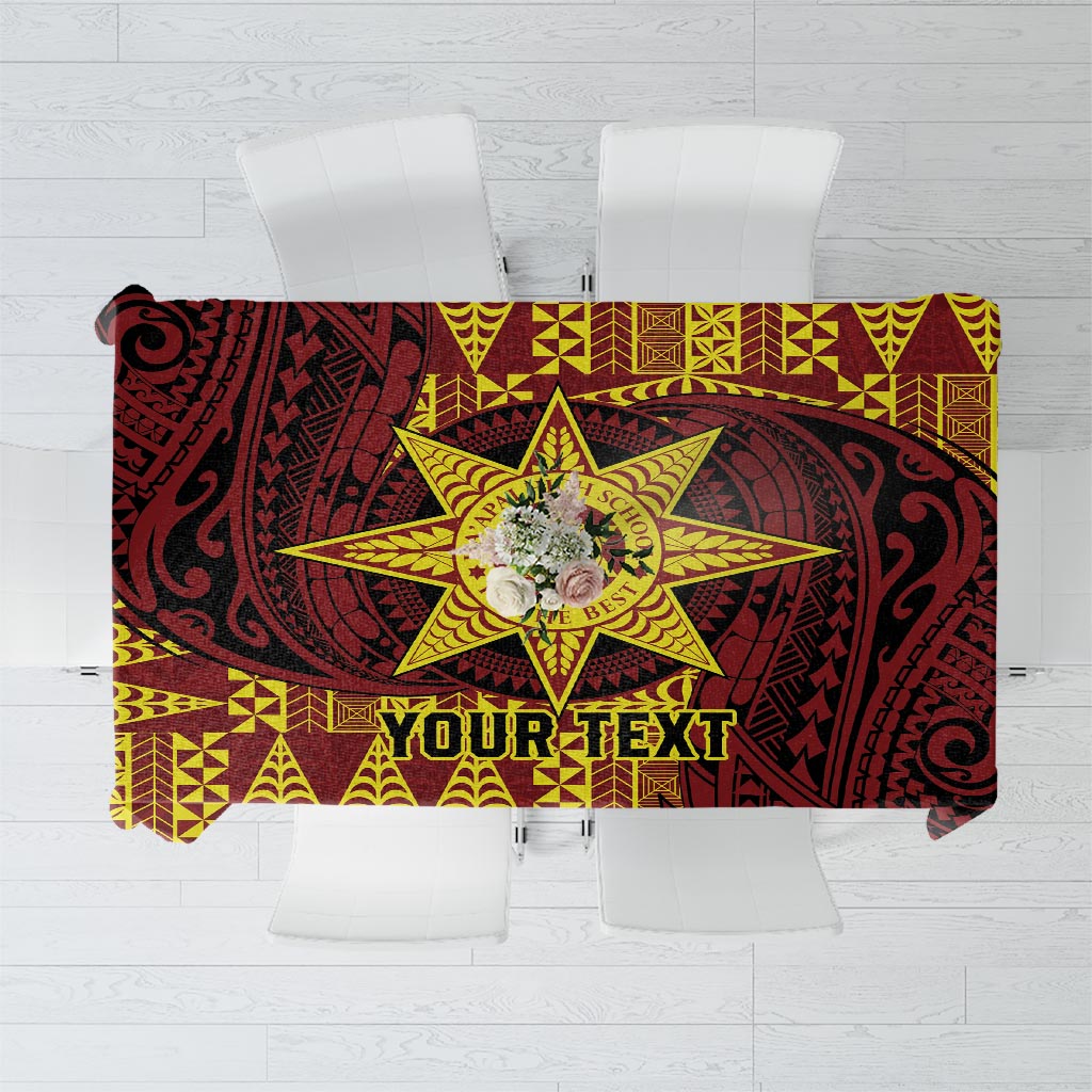 Personalised Tonga Haapai High School Tablecloth Special Kupesi Pattern