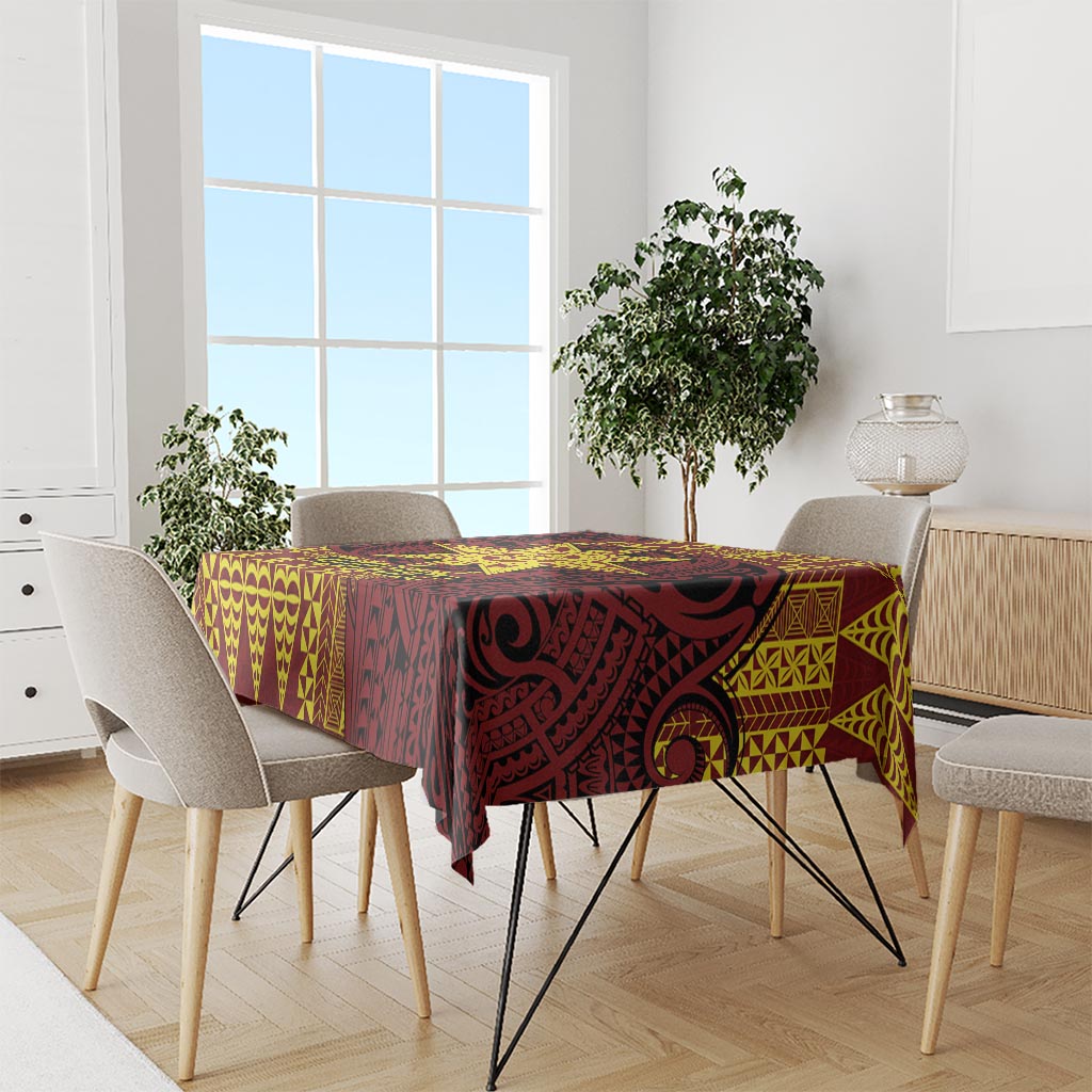 Personalised Tonga Haapai High School Tablecloth Special Kupesi Pattern LT9 - Polynesian Pride