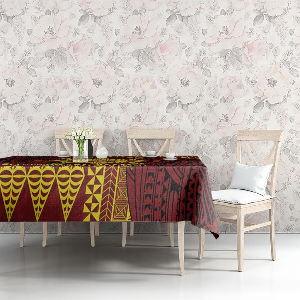 Personalised Tonga Haapai High School Tablecloth Special Kupesi Pattern LT9 - Polynesian Pride