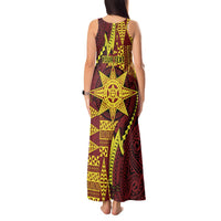 Personalised Tonga Haapai High School Tank Maxi Dress Special Kupesi Pattern LT9 - Polynesian Pride