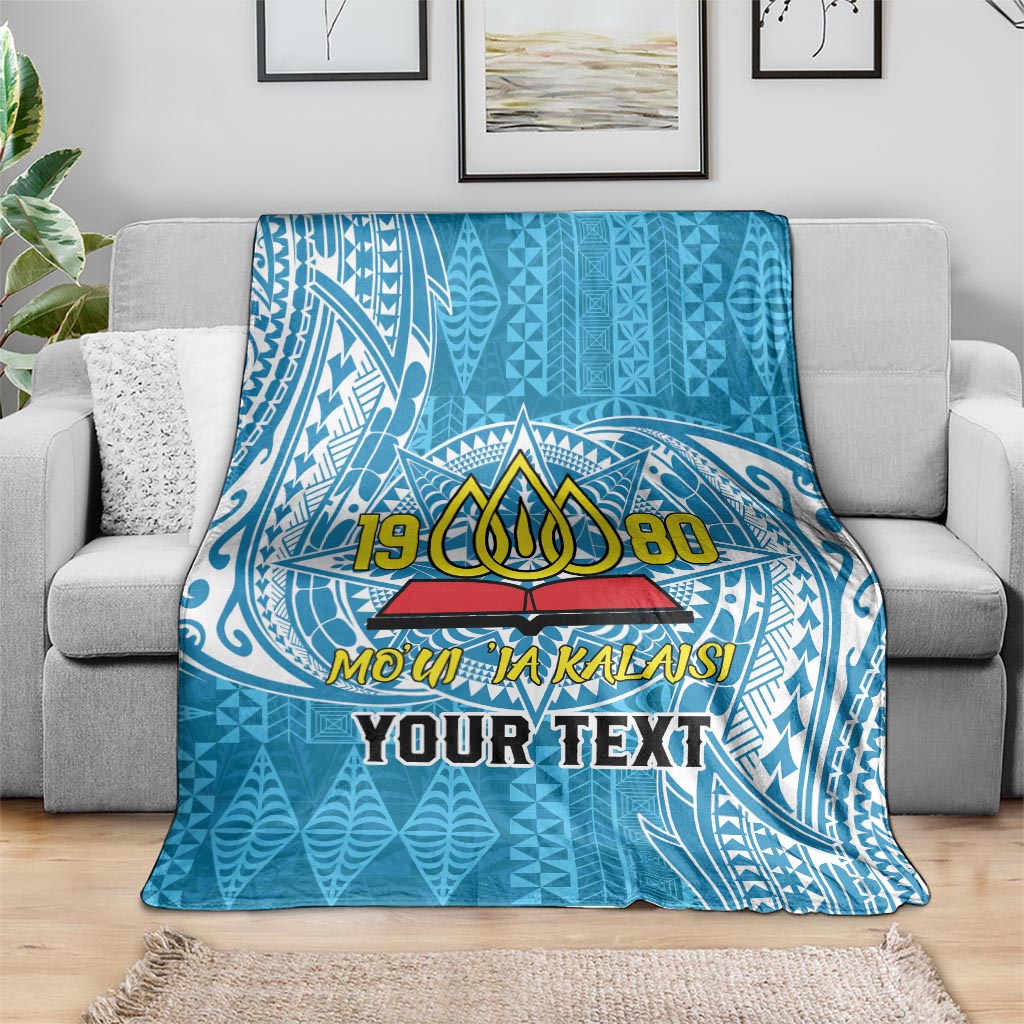 Personalised Tonga Lavengamalie College Blanket Since 1980 Special Kupesi Pattern LT9 - Polynesian Pride