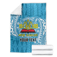 Personalised Tonga Lavengamalie College Blanket Since 1980 Special Kupesi Pattern LT9 - Polynesian Pride