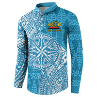 Personalised Tonga Lavengamalie College Button Sweatshirt Since 1980 Special Kupesi Pattern LT9 - Polynesian Pride