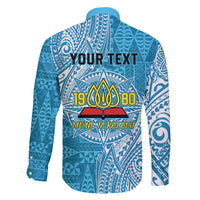 Personalised Tonga Lavengamalie College Family Matching Short Sleeve Bodycon Dress and Hawaiian Shirt Since 1980 Special Kupesi Pattern LT9 - Polynesian Pride