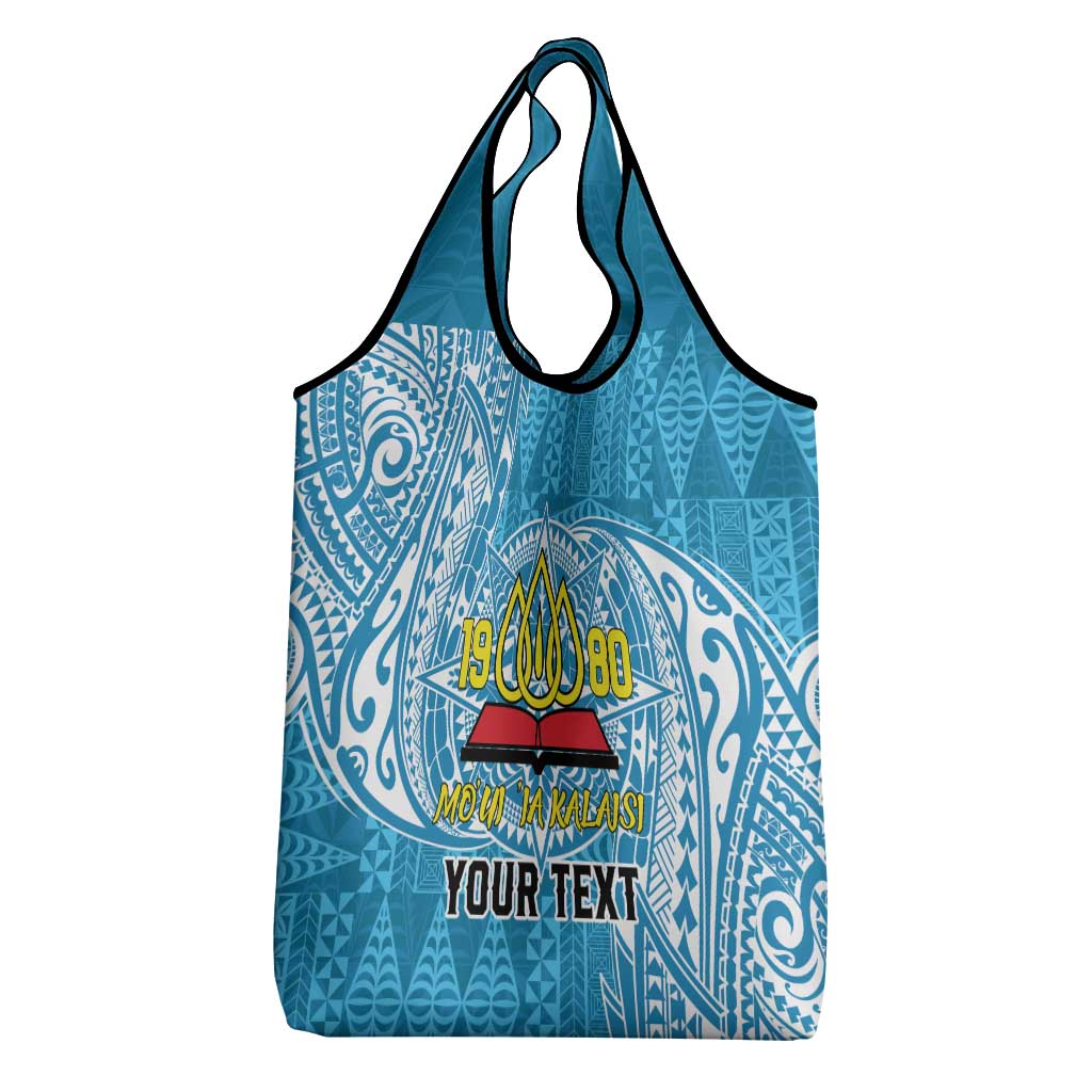 Personalised Tonga Lavengamalie College Grocery Bag Since 1980 Special Kupesi Pattern