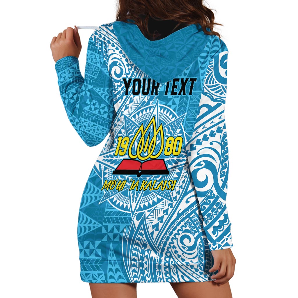 Personalised Tonga Lavengamalie College Hoodie Dress Since 1980 Special Kupesi Pattern LT9 - Polynesian Pride